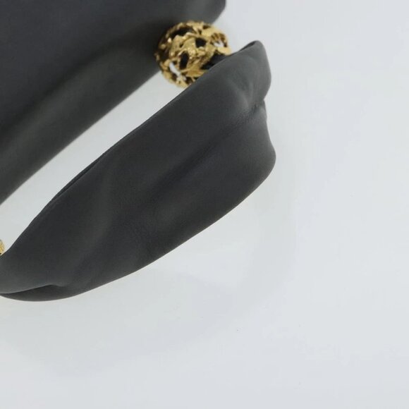 Salvatore Ferragamo Hand Bag Leather Gray Gold Auth bs18987 - Picture 15 of 16